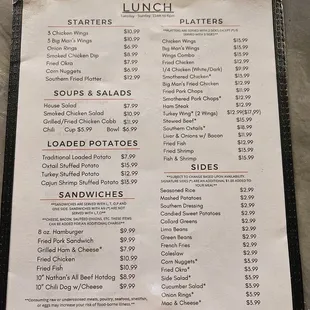 They serve breakfast until 1100, then lunch. Prices are reasonable.