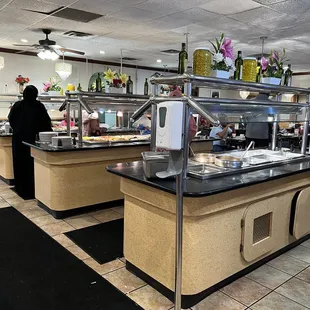 a buffet area