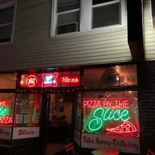 pizza, outside