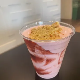 Large Milkshake (16oz) - boozy strawberry shortcake milkshake!