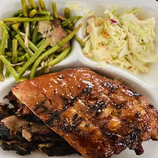 Baby back ribs/brisket 2 meat plate