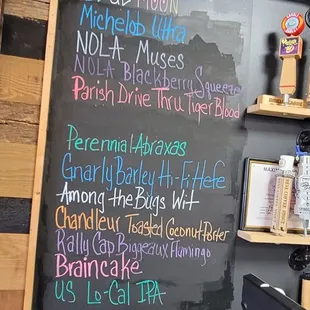 The current ones on tap right now you can get