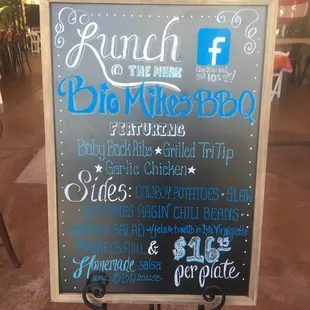Lunch menus!