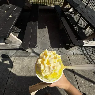 Pineapple with cream!