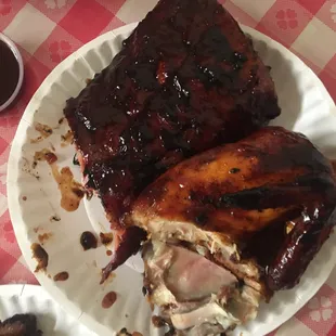 Ribs and chicken