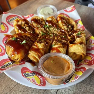 BBQ Chicken Egg Rolls