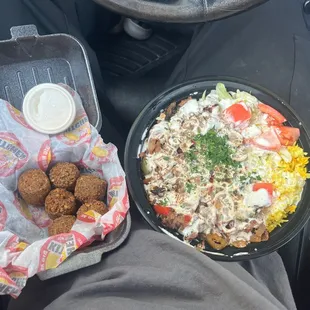 Steak Sizzle Bowl falafel