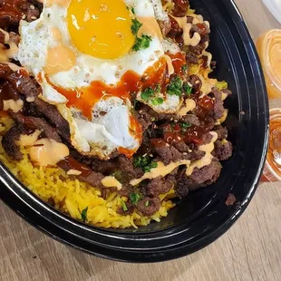Korean BBQ beef, ordered minus the sauce $16