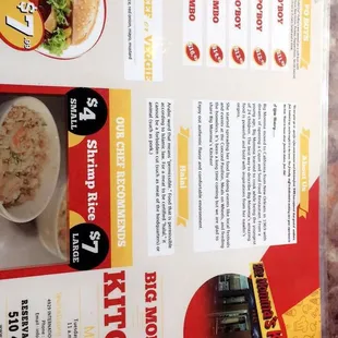 menu, soups and chowder