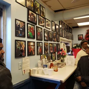a man sitting at the counter