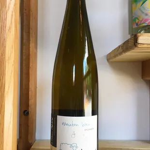 a bottle of white wine