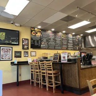 that menu view from our corner table...