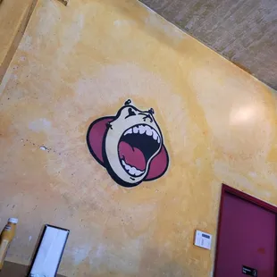 an angry monkey on the wall