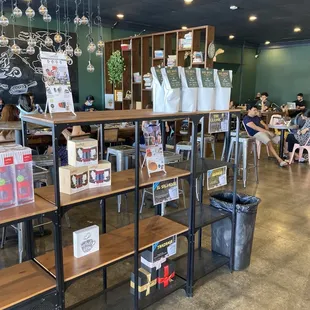 Some merch and coffee equipment!