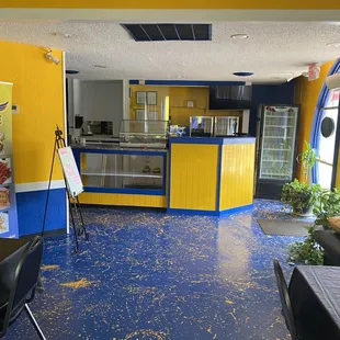 View of the front counter inside