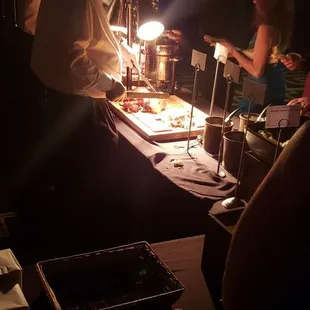 Carving station of the buffet