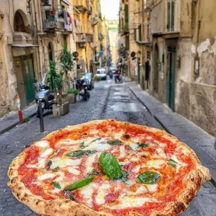 pizza, outside