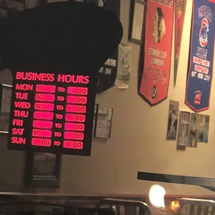 Hours online not updated &amp; sign has marker changing hours from 9pm to 8p (hard to tell). Man inside didn't honor time he pointed at sign.