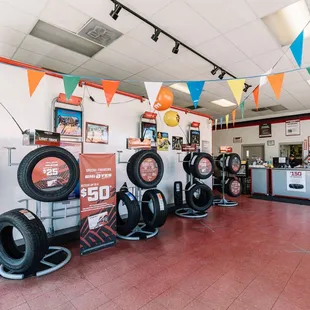 We carry a large inventory of name brand tires!