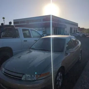 Big O Tires on Thornydale and my fixed Saturn.