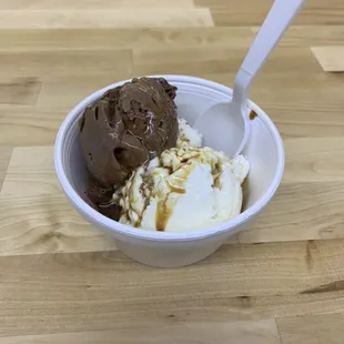 Affogato (Espresso poured over your choice of ice cream)