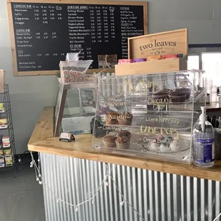 a display of baked goods