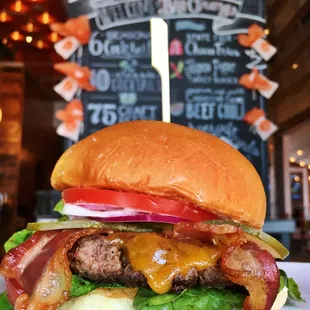 Buns baked fresh every morning and premium All Natural Organic Beef!