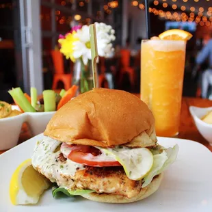 Grilled Grouper Burger'wich