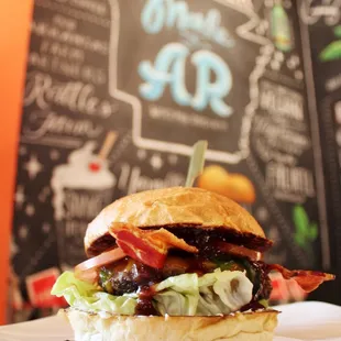 Big Orange burgers feature daily baked buns piled high with premium protein and Arkansas-Made ingredients