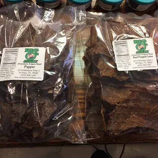 Pounds of Beef Jerky Available by Order.