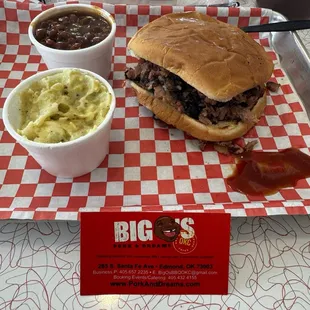 Need brisket, baked beans, and potato salad