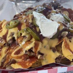 Half order of brisket nachos