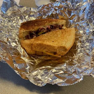 Brisket grilled cheese