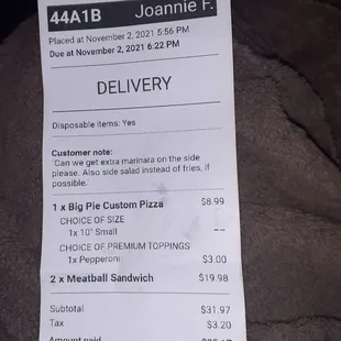 Receipt