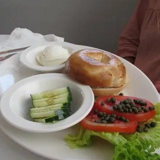 Homemade Bagel and Cream Cheese