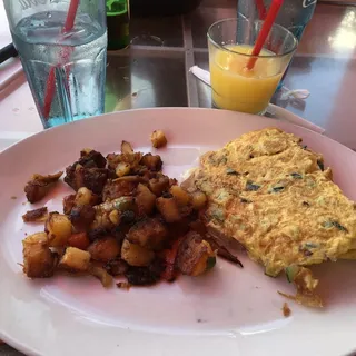 Grilled Veggie and Brie Omelette