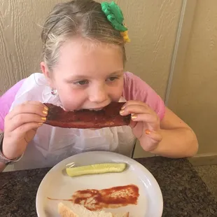 My daughter loves the ribs!