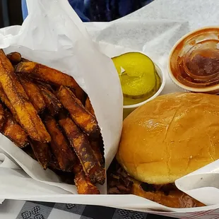 Kids chopped beef with sweet fries