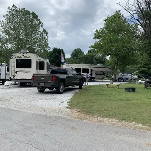 Our premium sites. They include a propane grill, 2 seat glider, fire ring, a larger yard.