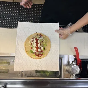 Chicken wrap-- piece of art!