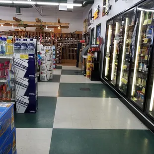 large cold beverage section