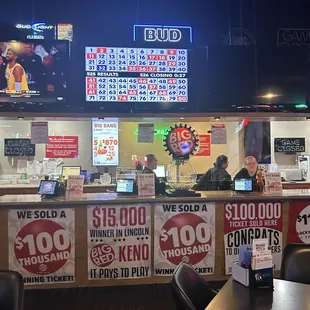 a man sitting at the counter