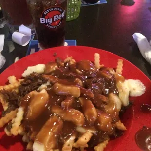This poutine came with beef amongst the gravy and fries