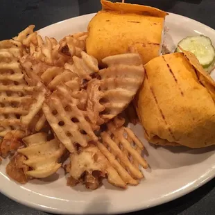 Jalapeño Wrap &amp; Waffle Fries ($10.99)