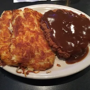 Chicken Fried Steak &amp; Hash Browns