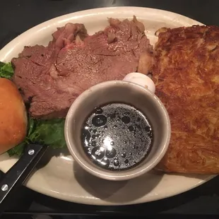 10oz Prime Rib &amp; Hash Browns