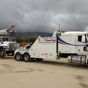 Towing a 6x6 auger truck back to Bakersfield