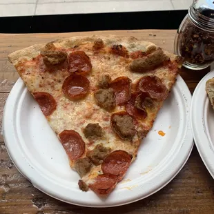 Pep and sausage slice!