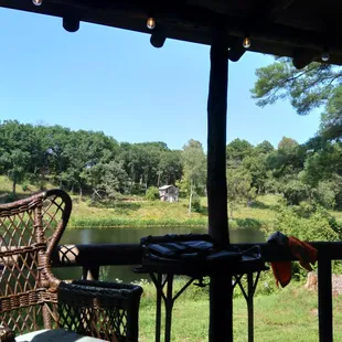 View of porch/lake
