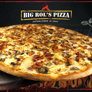 Our chicken bacon pizza